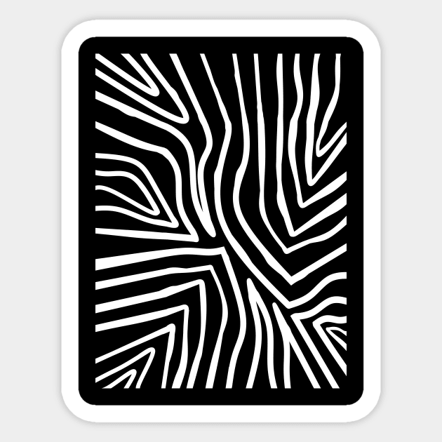 ZEBRA Stripes Reverse Sticker by SartorisArt1